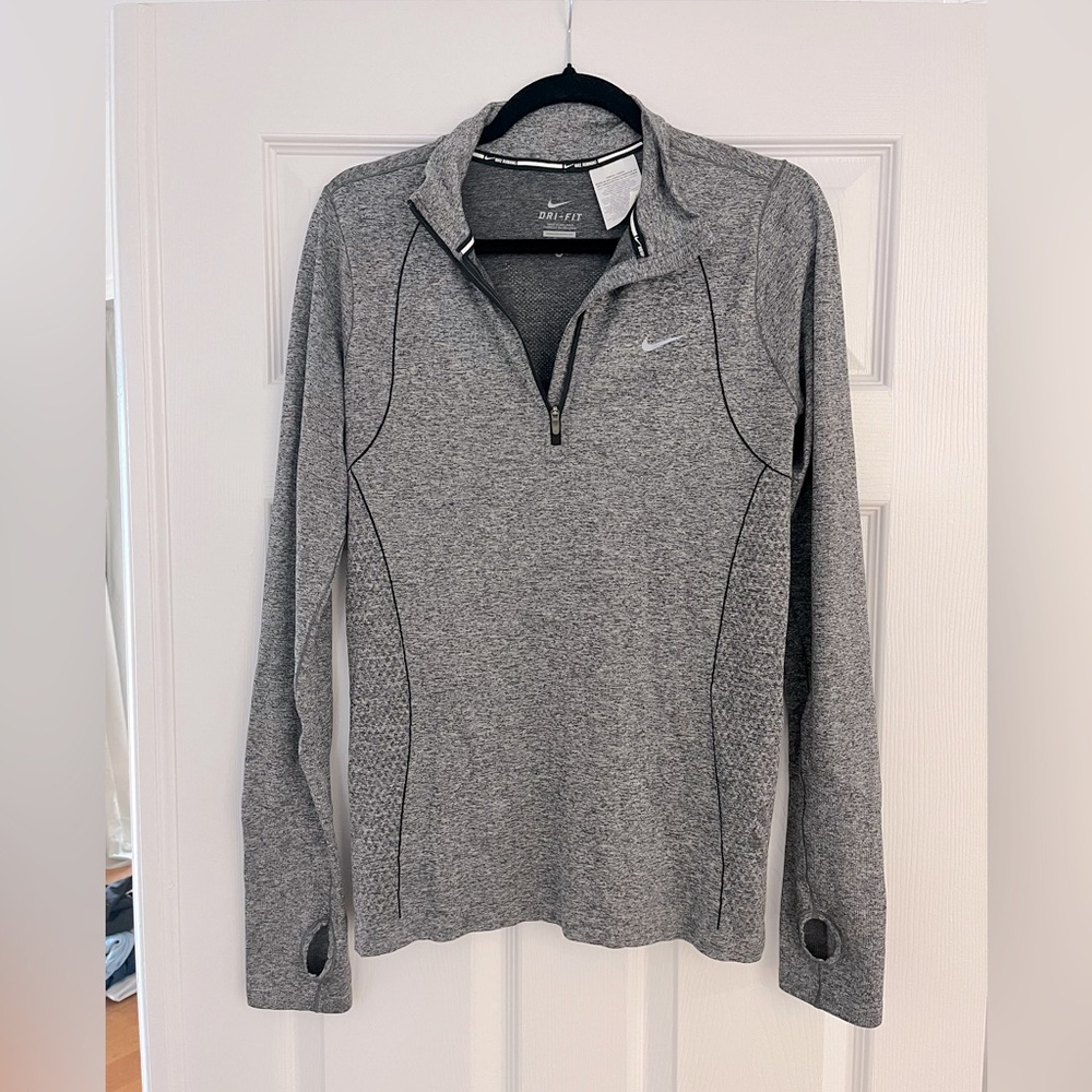 Nike Dri-Fit Gray Quarter-Zip Pullover